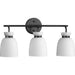 Progress Lighting Lexie Collection Three-Light Bath And Vanity Fixture Matte Black (P300486-31M)