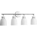 Progress Lighting Lexie Collection Four-Light Bath And Vanity Fixture Polished Chrome (P300487-015)