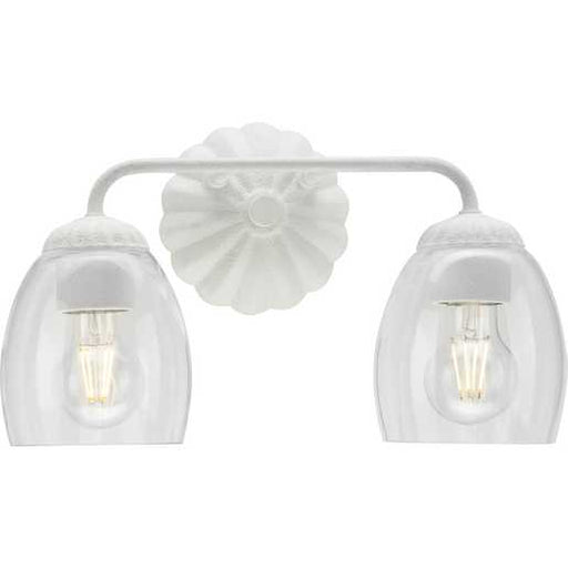 Progress Lighting Quillan Collection Two-Light Bath And Vanity Fixture White Plaster (P300489-197)