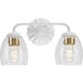 Progress Lighting Quillan Collection Two-Light Bath And Vanity Fixture White Plaster (P300489-197)