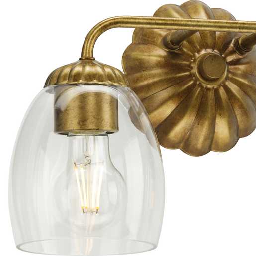 Progress Lighting Quillan Collection Two-Light Bath And Vanity Fixture Gold Ombre (P300489-204)