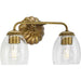 Progress Lighting Quillan Collection Two-Light Bath And Vanity Fixture Gold Ombre (P300489-204)