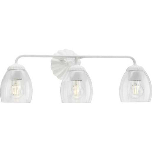 Progress Lighting Quillan Collection Three-Light Bath And Vanity Fixture White Plaster (P300490-197)