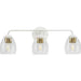 Progress Lighting Quillan Collection Three-Light Bath And Vanity Fixture White Plaster (P300490-197)