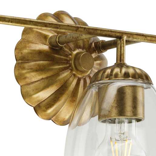 Progress Lighting Quillan Collection Three-Light Bath And Vanity Fixture Gold Ombre (P300490-204)