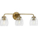 Progress Lighting Quillan Collection Three-Light Bath And Vanity Fixture Gold Ombre (P300490-204)