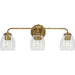 Progress Lighting Quillan Collection Three-Light Bath And Vanity Fixture Gold Ombre (P300490-204)