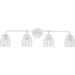 Progress Lighting Quillan Collection Four-Light Bath And Vanity Fixture White Plaster (P300491-197)