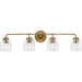 Progress Lighting Quillan Collection Four-Light Bath And Vanity Fixture Gold Ombre (P300491-204)