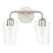 Progress Lighting 94300540009 Celino Collection 2-Light Bath And Vanity Fixture Brushed Nickel With Clear Glass Shades (P300540-009)