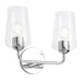 Progress Lighting 94300540015 Celino Collection 2-Light Bath And Vanity Fixture Polished Chrome With Clear Glass Shades (P300540-015)