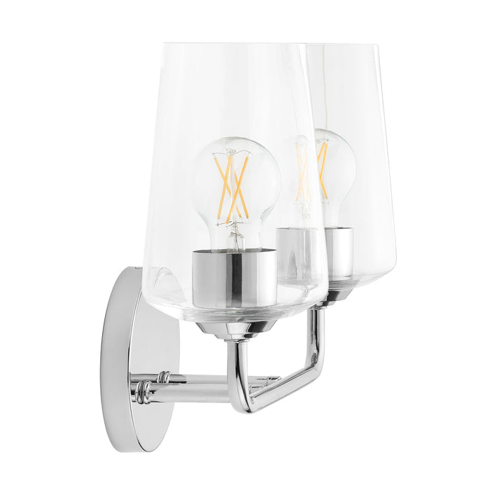 Progress Lighting 94300540015 Celino Collection 2-Light Bath And Vanity Fixture Polished Chrome With Clear Glass Shades (P300540-015)