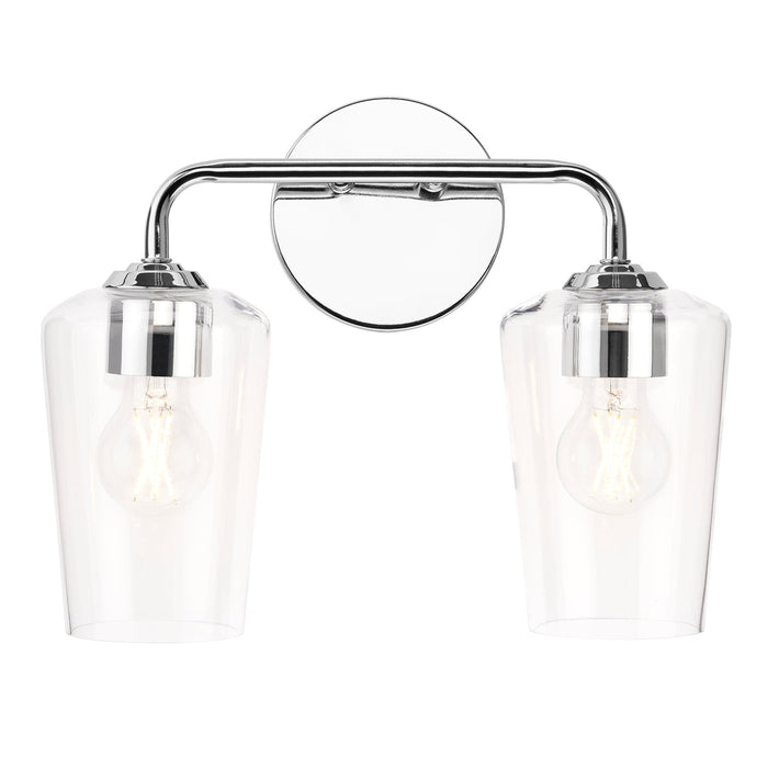 Progress Lighting 94300540015 Celino Collection 2-Light Bath And Vanity Fixture Polished Chrome With Clear Glass Shades (P300540-015)