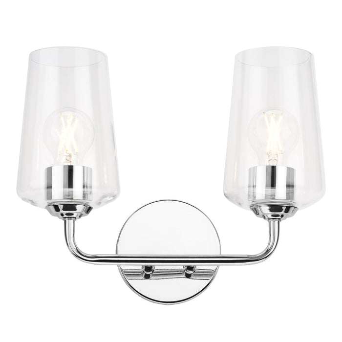 Progress Lighting 94300540015 Celino Collection 2-Light Bath And Vanity Fixture Polished Chrome With Clear Glass Shades (P300540-015)