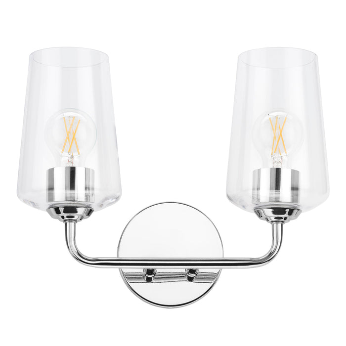 Progress Lighting 94300540015 Celino Collection 2-Light Bath And Vanity Fixture Polished Chrome With Clear Glass Shades (P300540-015)