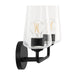 Progress Lighting 94300540031 Celino Collection 2-Light Bath And Vanity Fixture Black With Clear Glass Shades (P300540-031)