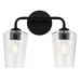 Progress Lighting 94300540031 Celino Collection 2-Light Bath And Vanity Fixture Black With Clear Glass Shades (P300540-031)