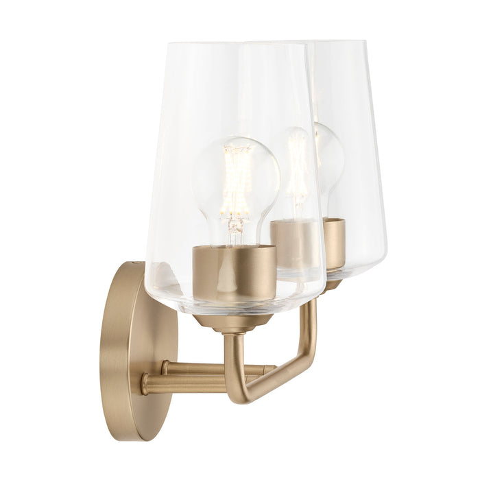 Progress Lighting 94300540177 Celino Collection 2-Light Bath And Vanity Fixture Champagne Bronze With Clear Glass Shades (P300540-177)