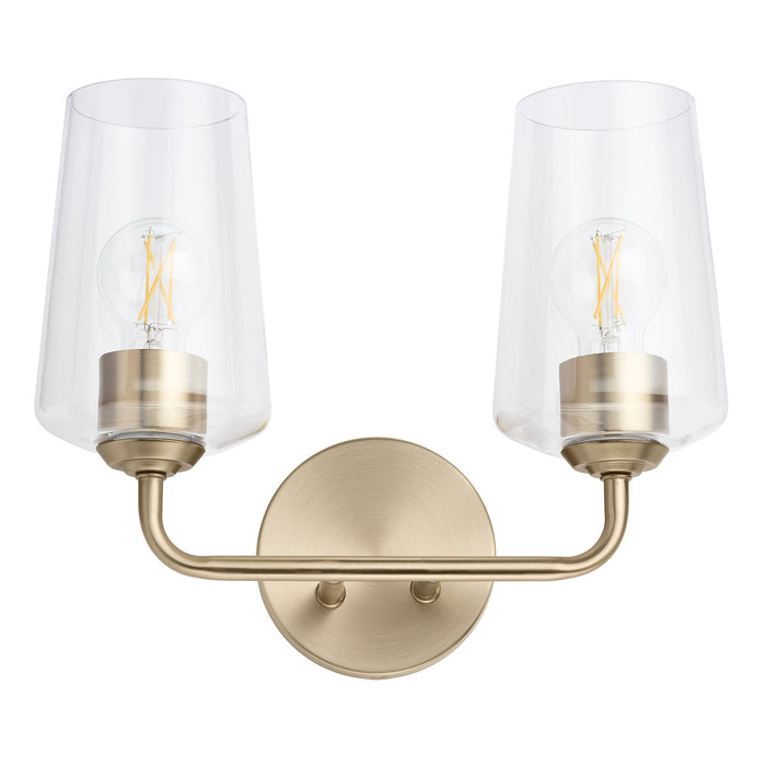 Progress Lighting 94300540177 Celino Collection 2-Light Bath And Vanity Fixture Champagne Bronze With Clear Glass Shades (P300540-177)