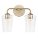 Progress Lighting 94300540177 Celino Collection 2-Light Bath And Vanity Fixture Champagne Bronze With Clear Glass Shades (P300540-177)