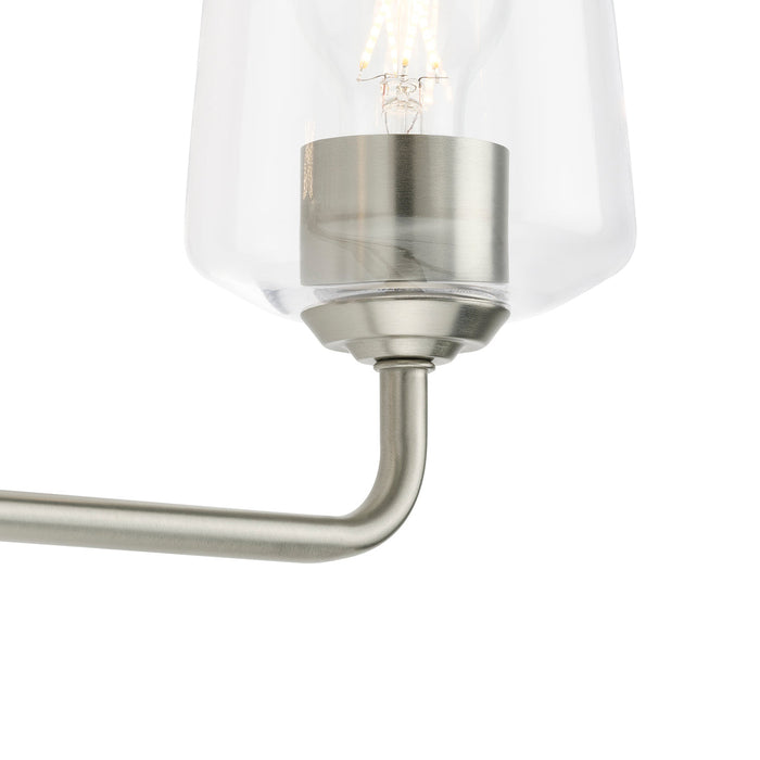 Progress Lighting 94300541009 Celino Collection 3-Light Bath And Vanity Fixture Brushed Nickel With Clear Glass Shades (P300541-009)