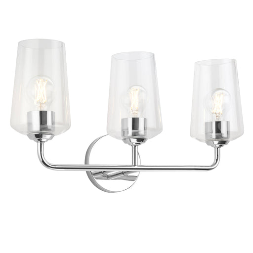 Progress Lighting 94300541015 Celino Collection 3-Light Bath And Vanity Fixture Polished Chrome With Clear Glass Shades (P300541-015)
