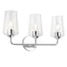 Progress Lighting 94300541015 Celino Collection 3-Light Bath And Vanity Fixture Polished Chrome With Clear Glass Shades (P300541-015)