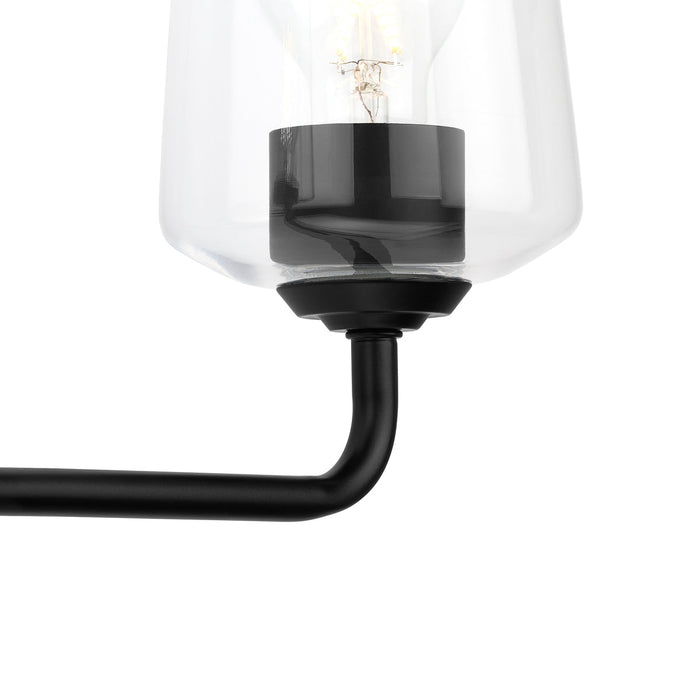 Progress Lighting 94300541031 Celino Collection 3-Light Bath And Vanity Fixture Black With Clear Glass Shades (P300541-031)