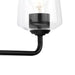 Progress Lighting 94300541031 Celino Collection 3-Light Bath And Vanity Fixture Black With Clear Glass Shades (P300541-031)