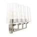 Progress Lighting 94300542009 Celino Collection 4-Light Bath And Vanity Fixture Brushed Nickel With Clear Glass Shades (P300542-009)