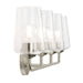 Progress Lighting 94300542009 Celino Collection 4-Light Bath And Vanity Fixture Brushed Nickel With Clear Glass Shades (P300542-009)