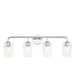 Progress Lighting 94300542015 Celino Collection 4-Light Bath And Vanity Fixture Polished Chrome With Clear Glass Shades (P300542-015)