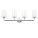 Progress Lighting 94300542015 Celino Collection 4-Light Bath And Vanity Fixture Polished Chrome With Clear Glass Shades (P300542-015)