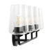 Progress Lighting 94300542031 Celino Collection 4-Light Bath And Vanity Fixture Black With Clear Glass Shades (P300542-031)