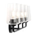 Progress Lighting 94300542031 Celino Collection 4-Light Bath And Vanity Fixture Black With Clear Glass Shades (P300542-031)