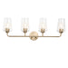 Progress Lighting 94300542177 Celino Collection 4-Light Bath And Vanity Fixture Champagne Bronze With Clear Glass Shades (P300542-177)