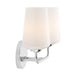 Progress Lighting 94300543015 Celino Collection 2-Light Bath And Vanity Fixture Polished Chrome With White Glass Shades (P300543-015)