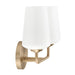Progress Lighting 94300543177 Celino Collection 2-Light Bath And Vanity Fixture Champagne Bronze With White Glass Shades (P300543-177)