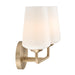Progress Lighting 94300543177 Celino Collection 2-Light Bath And Vanity Fixture Champagne Bronze With White Glass Shades (P300543-177)