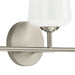 Progress Lighting 94300544009 Celino Collection 3-Light Bath And Vanity Fixture Brushed Nickel With White Glass Shades (P300544-009)
