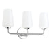Progress Lighting 94300544015 Celino Collection 3-Light Bath And Vanity Fixture Polished Chrome With White Glass Shades (P300544-015)