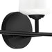 Progress Lighting 94300544031 Celino Collection 3-Light Bath And Vanity Fixture Black With White Glass Shades (P300544-031)