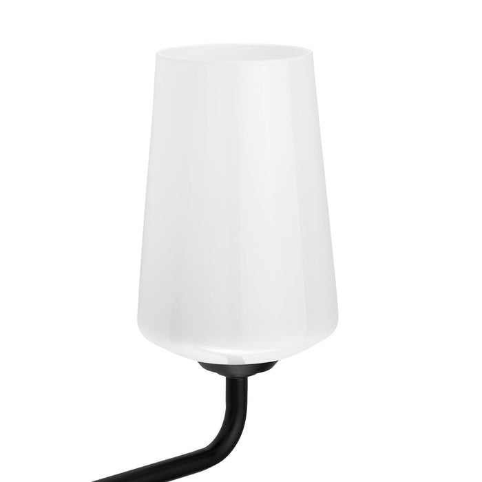 Progress Lighting 94300544031 Celino Collection 3-Light Bath And Vanity Fixture Black With White Glass Shades (P300544-031)