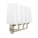 Progress Lighting 94300545009 Celino Collection 4-Light Bath And Vanity Fixture Brushed Nickel With White Glass Shades (P300545-009)