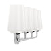 Progress Lighting 94300545015 Celino Collection 4-Light Bath And Vanity Fixture Polished Chrome With White Glass Shades (P300545-015)