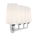 Progress Lighting 94300545015 Celino Collection 4-Light Bath And Vanity Fixture Polished Chrome With White Glass Shades (P300545-015)