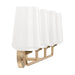 Progress Lighting 94300545177 Celino Collection 4-Light Bath And Vanity Fixture Champagne Bronze With White Glass Shades (P300545-177)