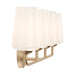 Progress Lighting 94300545177 Celino Collection 4-Light Bath And Vanity Fixture Champagne Bronze With White Glass Shades (P300545-177)