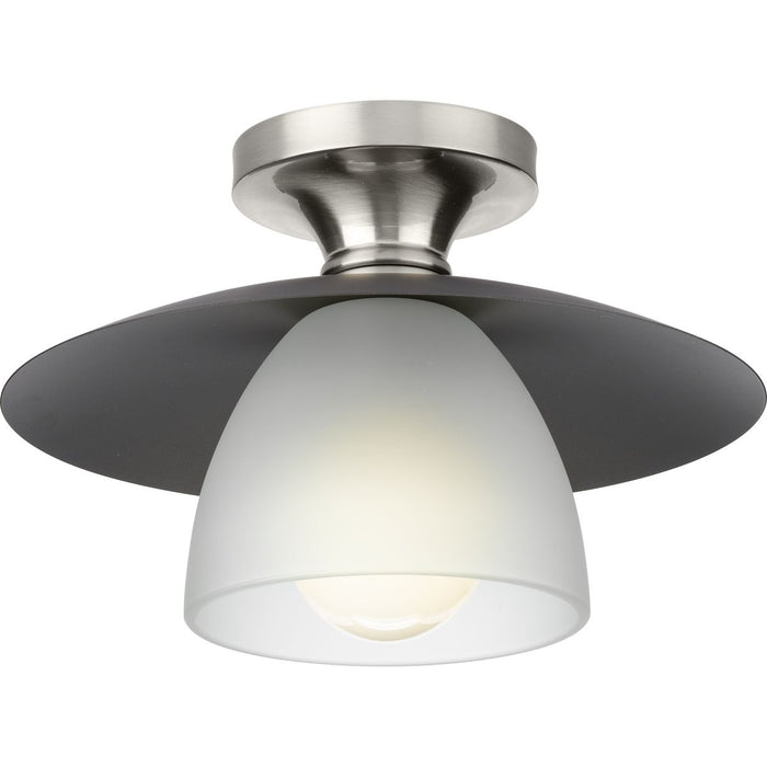 Progress Lighting Trimble Collection One-Light Semi-Flush Close-To-Ceiling Fixture Brushed Nickel (P350233-009)