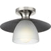 Progress Lighting Trimble Collection One-Light Semi-Flush Close-To-Ceiling Fixture Brushed Nickel (P350233-009)